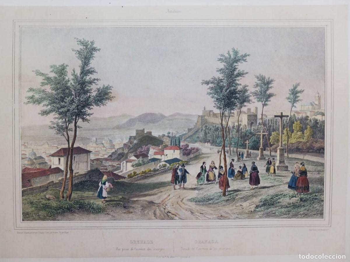 Arte: Vista de Granada desde el Convento de los Martires, Nicolas Chapuy.