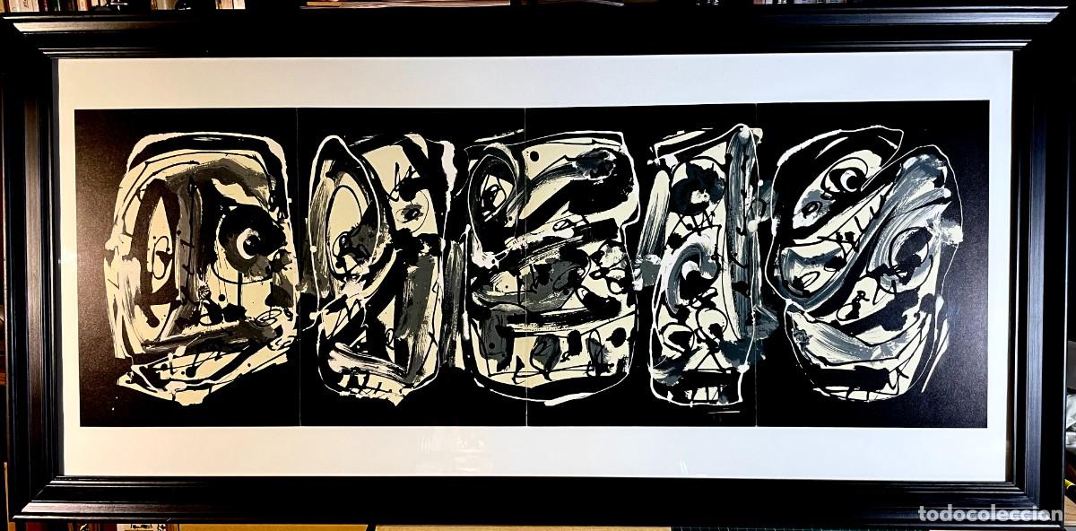Kunst: Antonio Saura. Zincograf&iacute;a original de 1984.