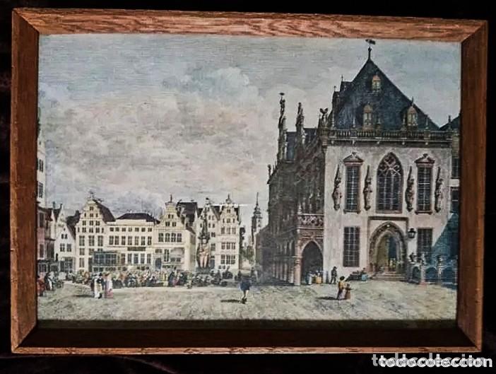 Art: GRABADO a COLOR / *DAS RATHAUS UND DER MARKT IN BREMEN* GRABADOR: WILHELM JURY (1763-1829) ENMARCADO
