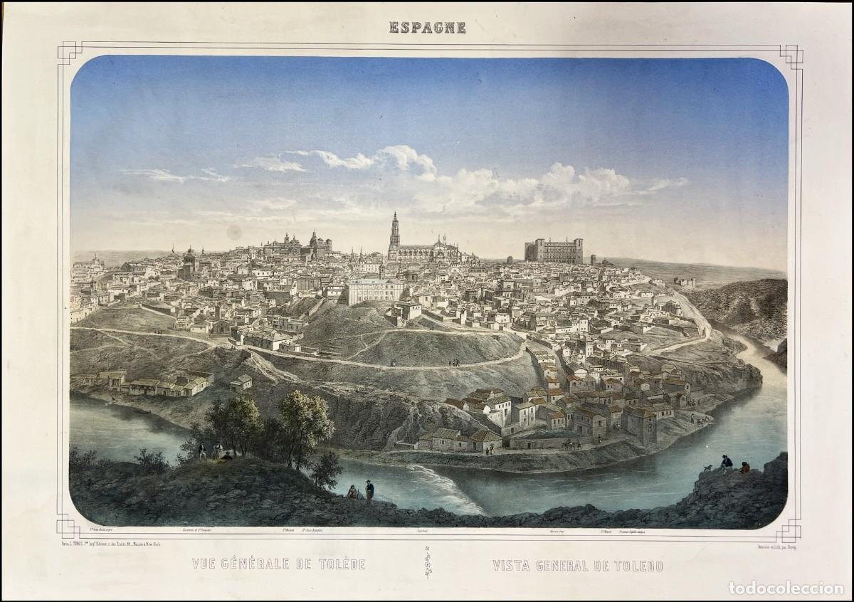 Arte: ISIDORE LAURENT DEROY - VISTA GENERAL DE TOLEDO - 1860