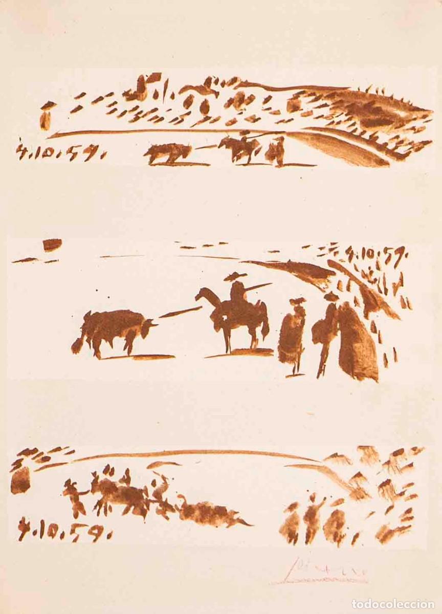 Arte: Escenas de Corrida. 1961. LITOGRAF&Iacute;A. 37 X 20 CM. PABLO PICASSO