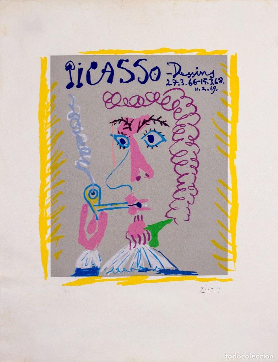 Arte: Pablo Picasso &rdquo;Dessins&rdquo;. 1969. LITOGRAF&Iacute;A. 38,1 x 48,2 cm. Pablo Picasso