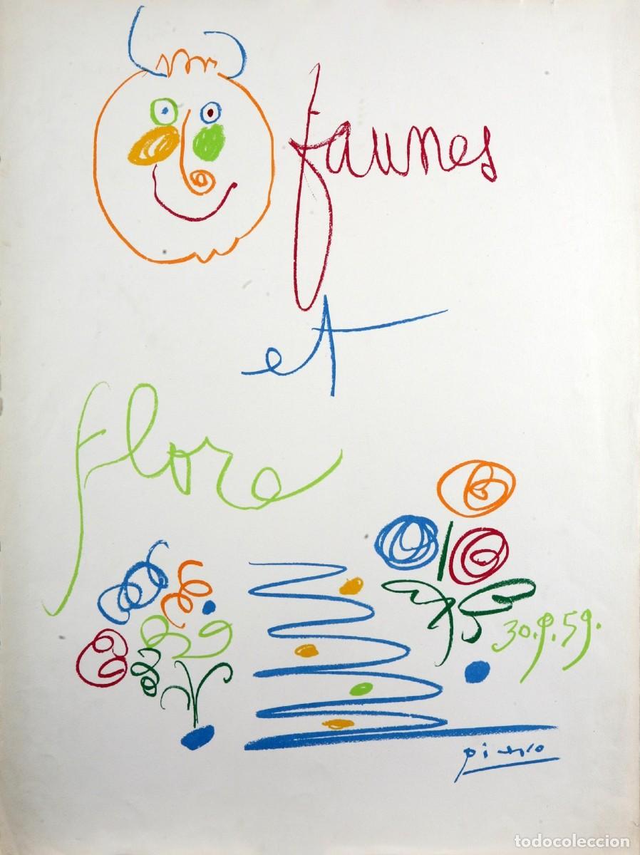 Arte: Faune et flore. 1960. 65 x 50 cm. Litograf&iacute;a. Pablo Picasso