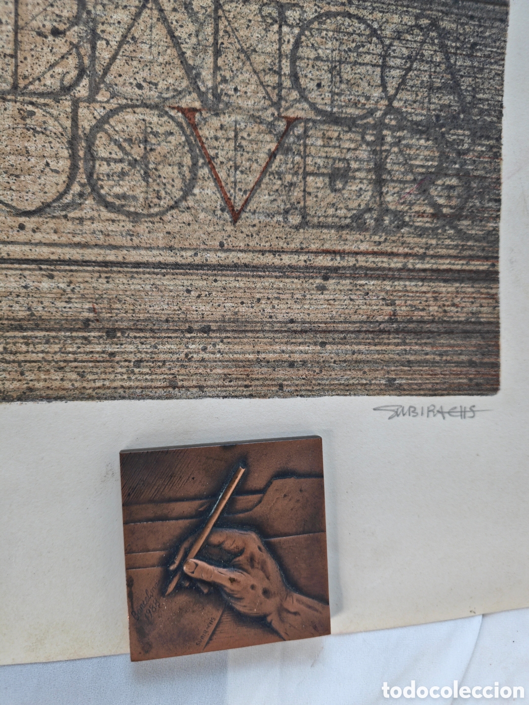 Arte: Litografia y Medalla de Subirachs - Foto 3