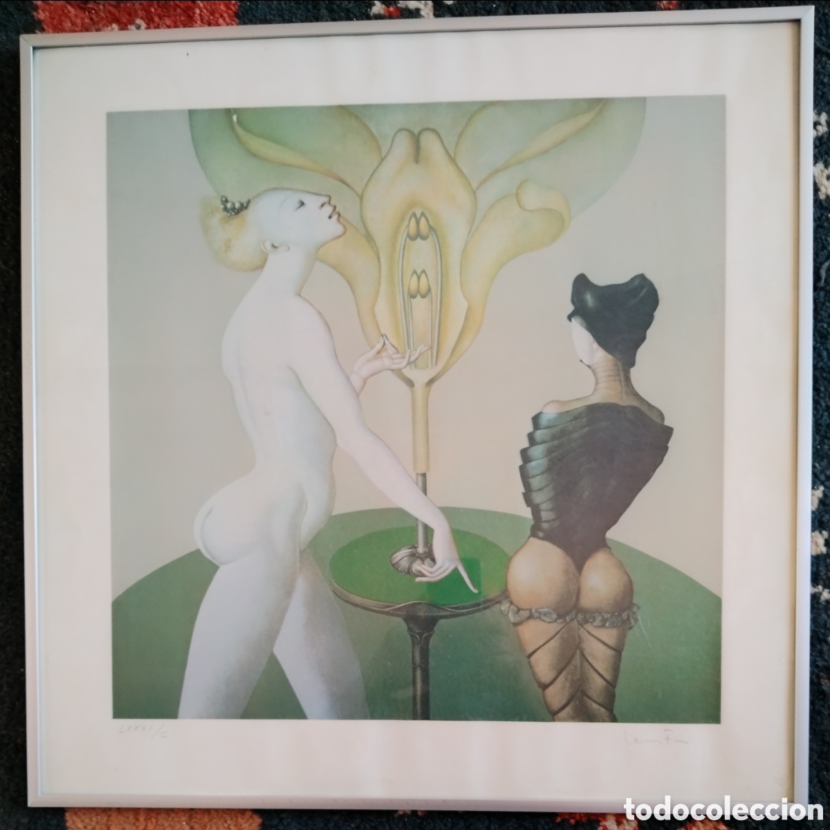 Arte: Leonor Fini. La lecci&oacute;n de bot&aacute;nica. Litograf&iacute;a firmada y numerada.