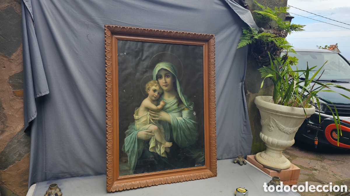 Arte: Antigua litograf&iacute;a grande religiosa de Hans Zatzka Zabateri