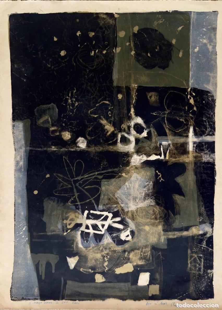 Arte: LITOGRAF&Iacute;A ENMARCADA. CLAV&Eacute;. A&ntilde;o 1963. - Foto 2