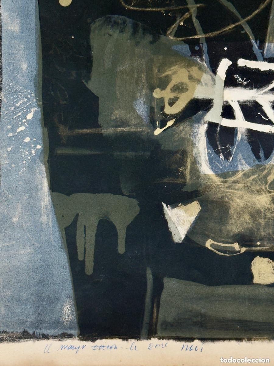 Arte: LITOGRAF&Iacute;A ENMARCADA. CLAV&Eacute;. A&ntilde;o 1963. - Foto 4
