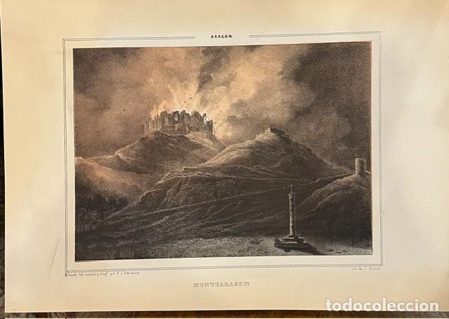 Arte: ARAGON, PARCERISA, LITOGRAFIA DE MONTEARAGON 1845