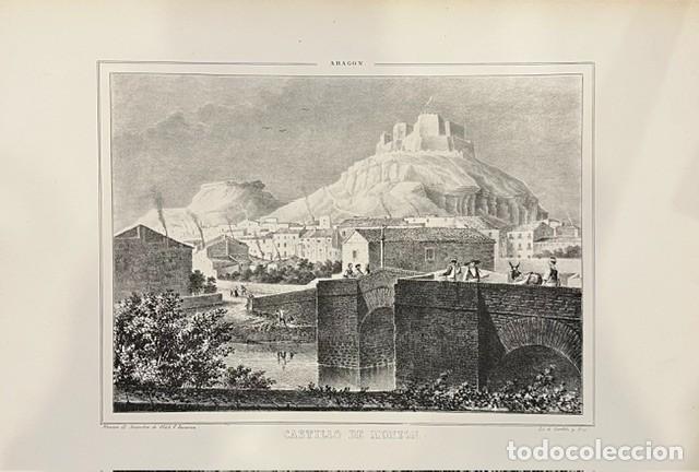 Arte: ARAGON, PARCERISA, LITOGRAFIA DEL CASTILLO DE MONZON 1845