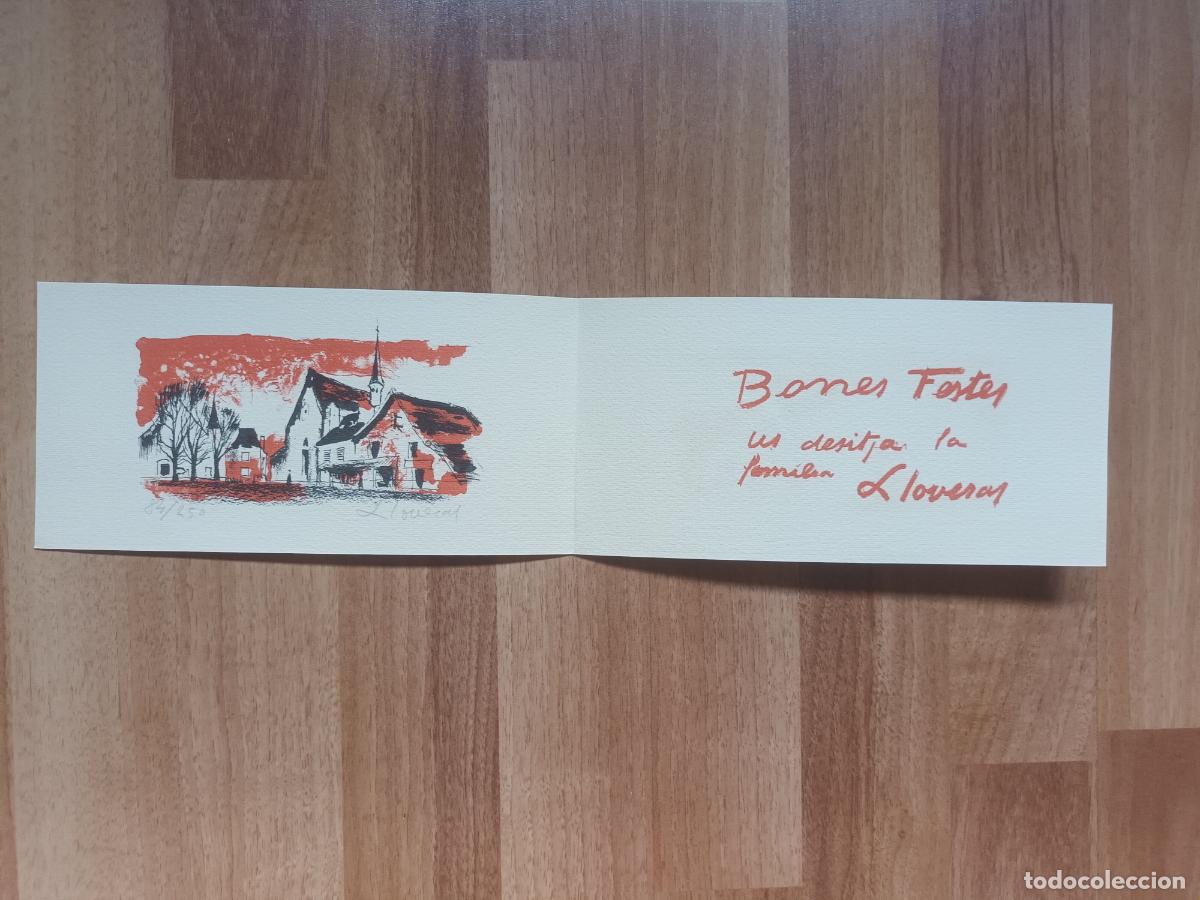 Arte: FELICITACION NAVIDAD FEDERIC LLOVERAS. LITOGRAFIA FIRMADA Y NUMERADA