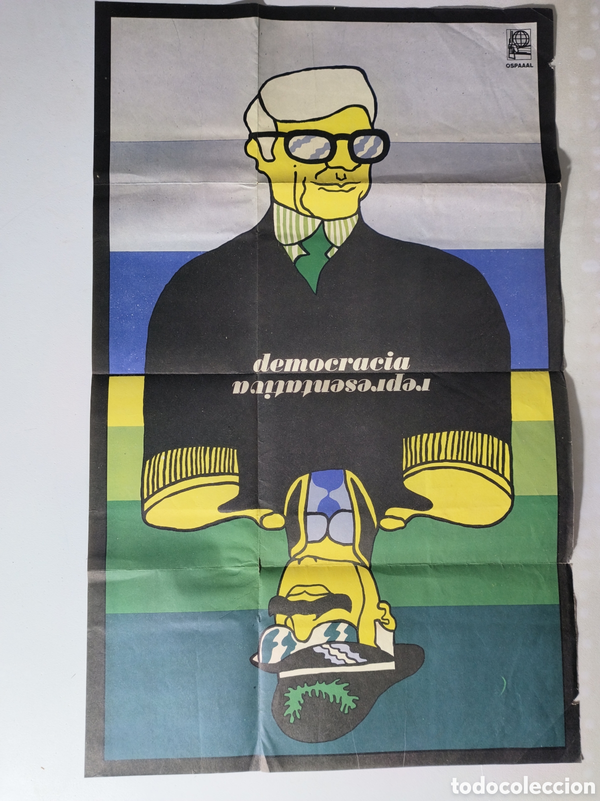 Arte: Cuba,carteo original t&iacute;tulo democracia representativa,OSPAAAL,a&ntilde;o 1968