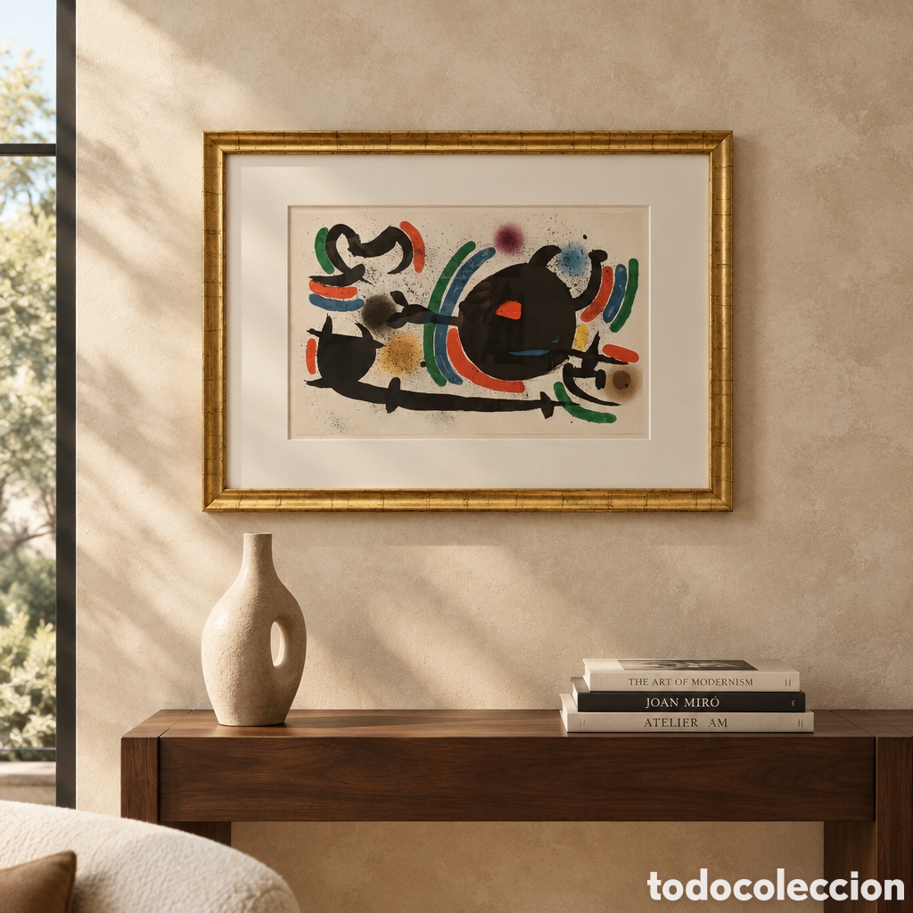 Arte: JOAN MIR&Oacute;. X, del libro Mir&oacute; Lithographs Vol I, 1972. Sin firma. Litograf&iacute;a s/n tiraje. 31.5 x 48.5