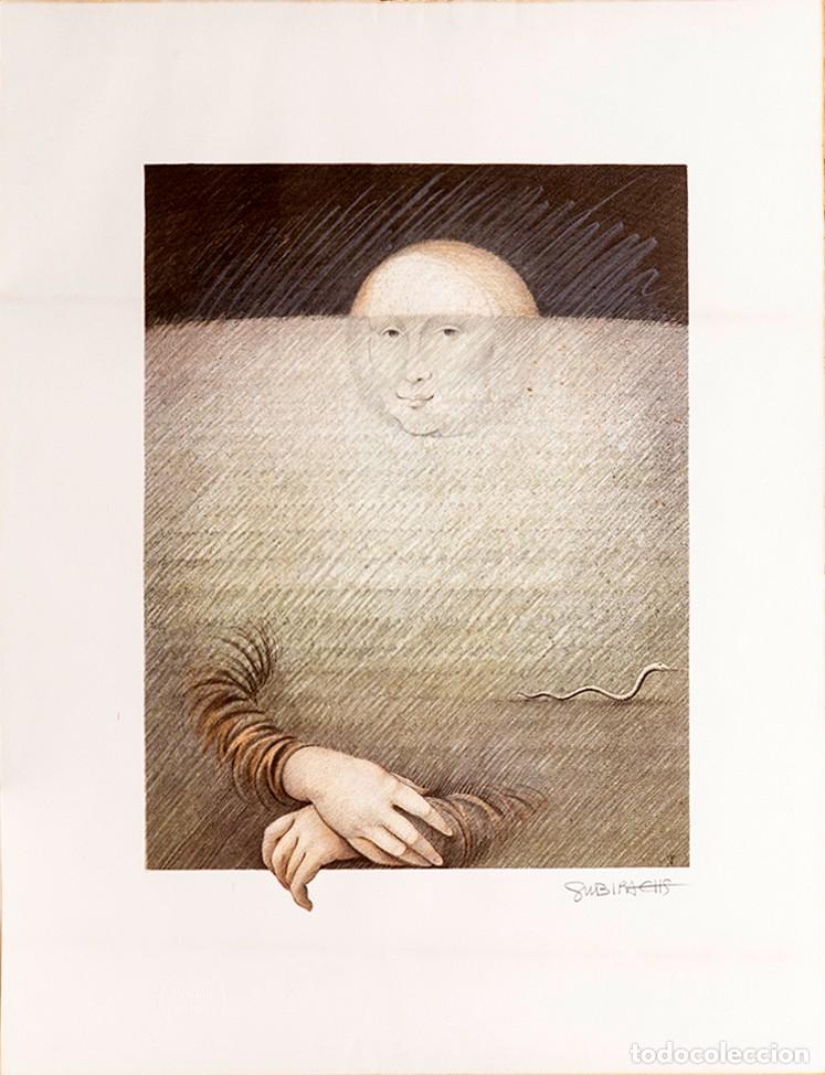 Arte: SUBIRACHS - LITOGRAFIA ORIGINAL - LA SONRISA DE LISA - 1980