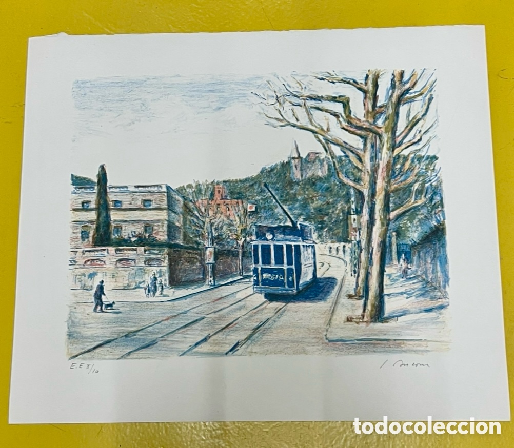 Arte: BUSOM GRAU, Simo (Barcelona,1927). &ldquo;Sin t&iacute;tulo&rdquo;. Litografia E. E. 8/10.