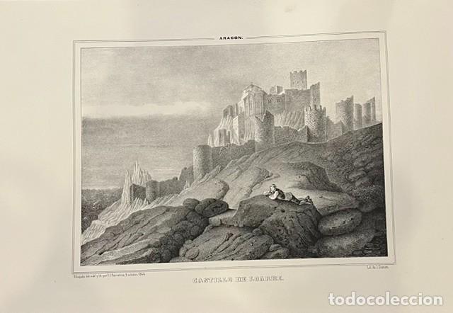 Arte: ARAGON, PARCERISA, LITOGRAFIA DEL CASTILLO DE LOARRE 1845