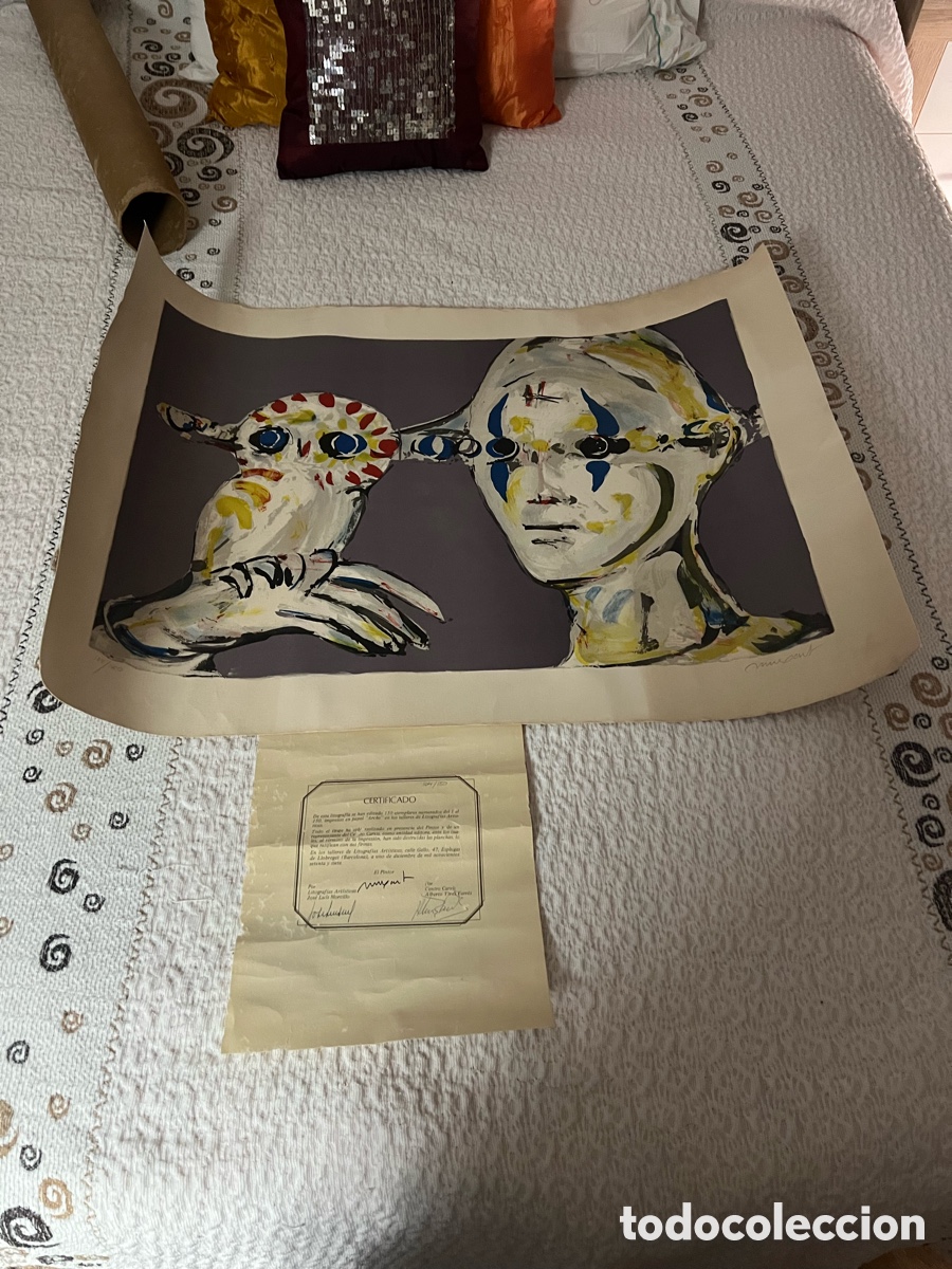 Arte: Litograf&iacute;a Arlequ&iacute;n de Jaume Muxart con Certificado autenticidad