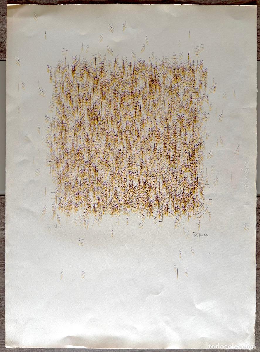 Arte: Pol Bury - Cinq traits en carr&eacute; 1970 &ndash; Lithographie originale sign&eacute;e &ndash; &Eacute;preuve H.C