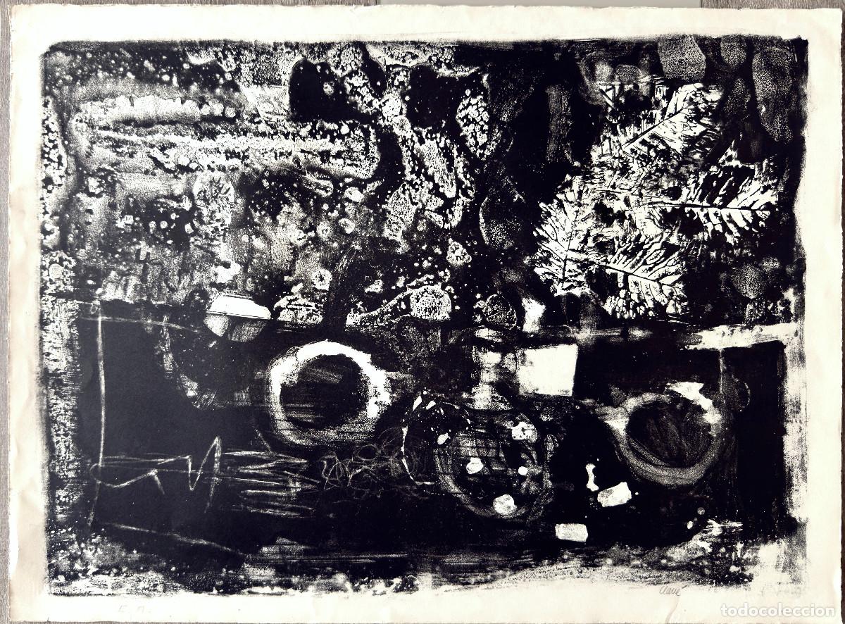 Arte: Antoni Clav&eacute; &mdash; La feuille &mdash; Lithographie originale sign&eacute;e &mdash; &Eacute;preuve d'artiste EA &mdash; vers 1970