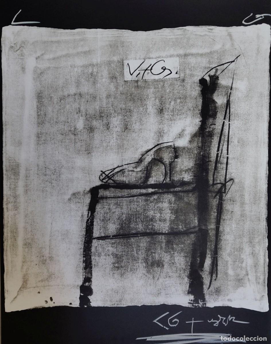 Arte: Antoni T&agrave;pies (1923-2012). VARIATIONS I, Chaise de profil, litograf&iacute;a firmada y numerada