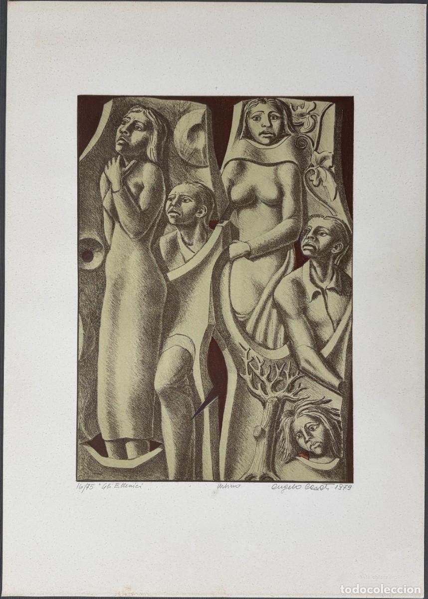 Arte: Angelo Casati , Italia , litograf&iacute;a firmada y justificada del a&ntilde;o 1979 , Urbino