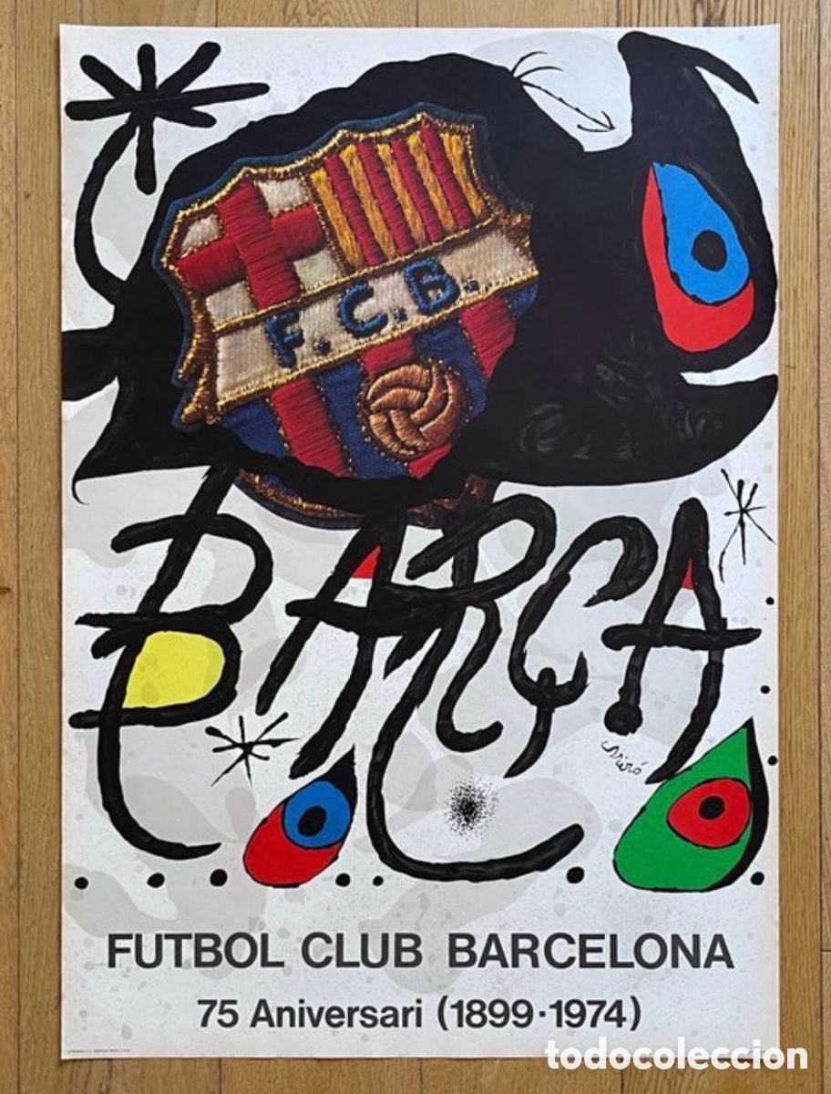 Arte: Cartel Original Joan Mir&oacute; 75 a&ntilde;os FC Barcelona