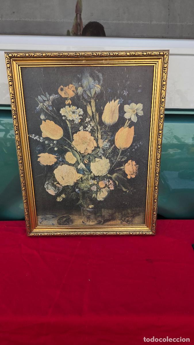 Arte: cuadro de madera con litografia