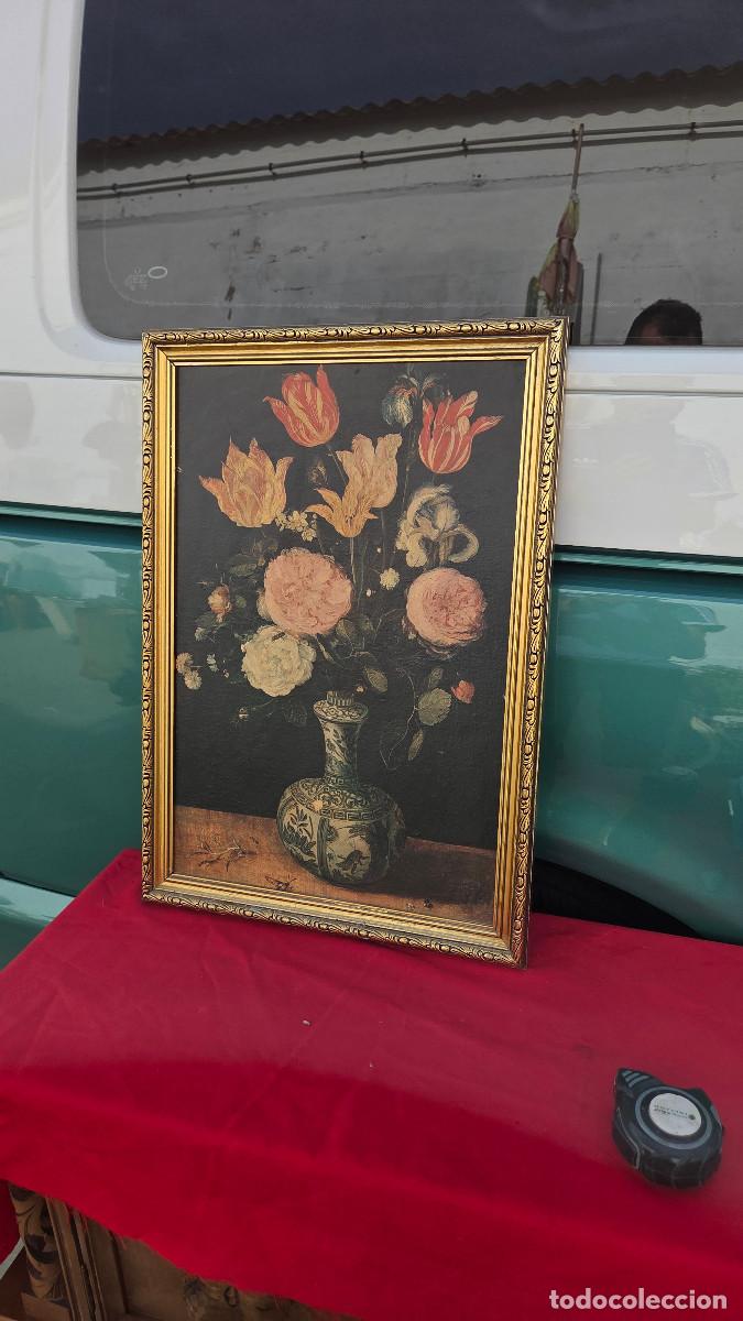 Arte: cuadro marcos dorado con litografia