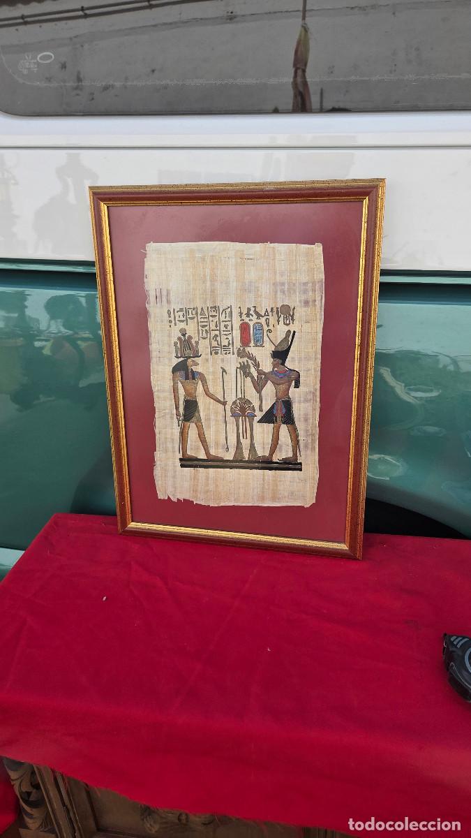 Arte: cuadro con papiro egipcios