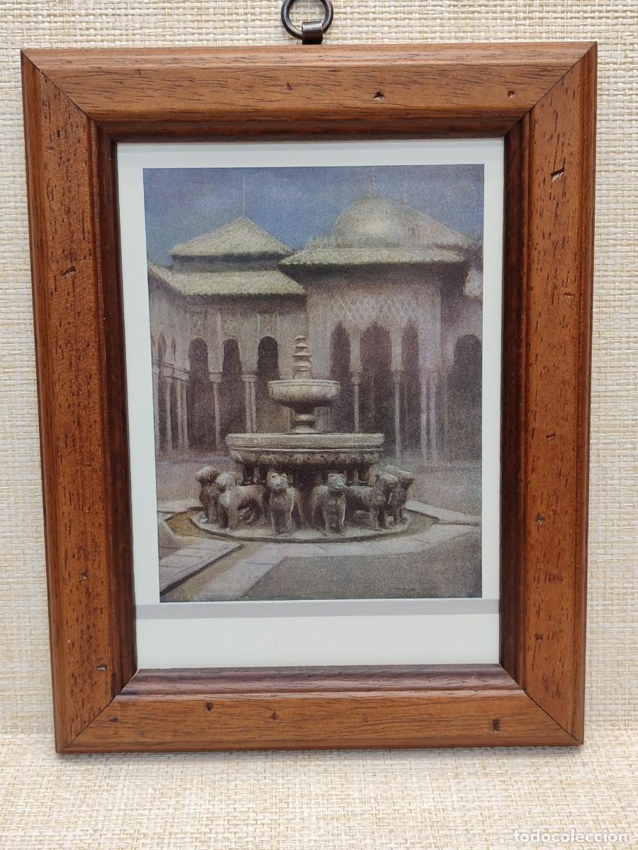 Arte: Patio de los leones, Alhambra, Granada, Trevor Haddon . Southern Spain A. F. Calvert . 1908. Cuadro