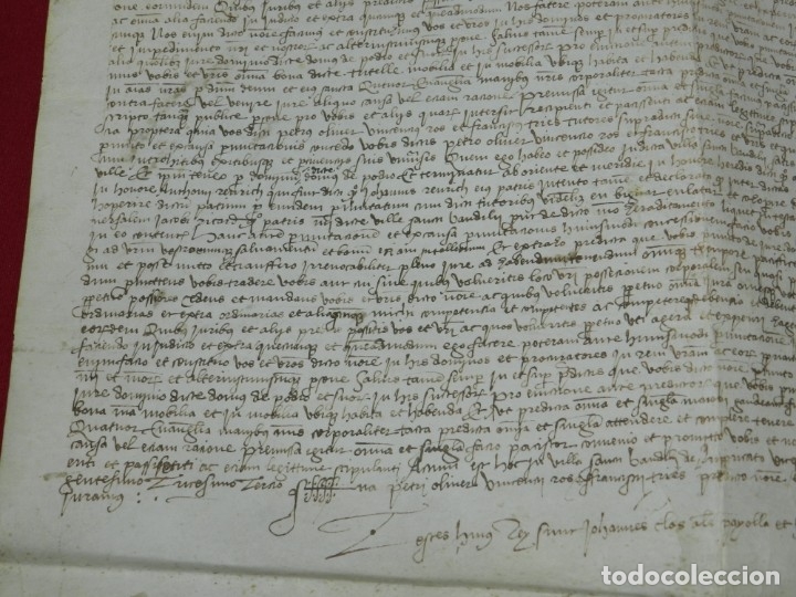 Arte: (M) Pergamino Manuscrito de San Boi de Llobregat año 1530, 43x37 cm, Señales de uso Normales - Foto 4 - 172821038