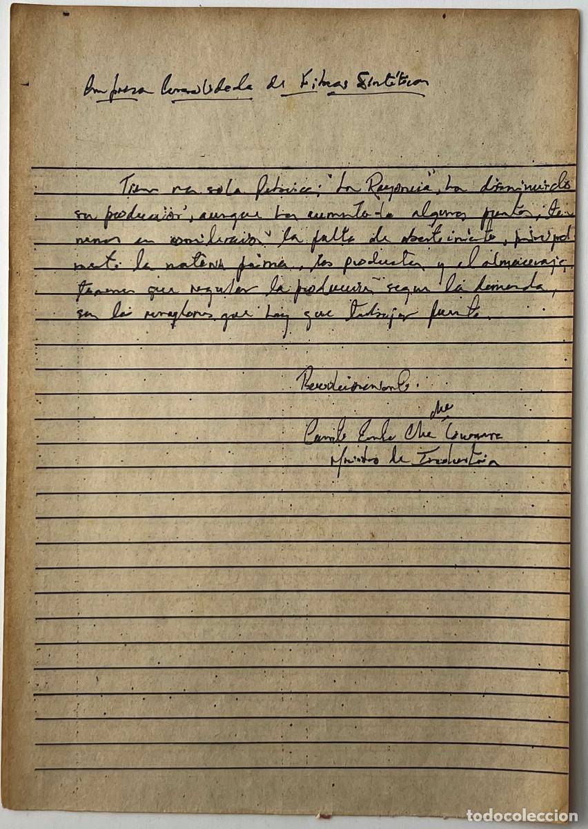 Art: Che hoja Perteneciente a el Resumen de Asamblea de Empresas Consolidadas La Habana Octubre 6 de 1961