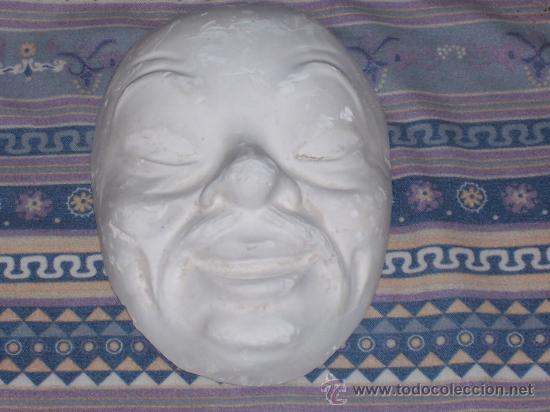 Arte: CARA SONRIENTE PARA PINTAR , REALIZADA EN ESCAYOLA - Foto 1