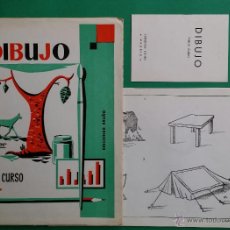 Arte: 1º CURSO DE DIBUJO, EDICIONES BRUÑO DE 1959. COMPLETO , 25 LÁMINAS.. Lote 47625796