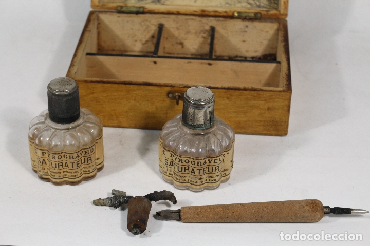 Arte: set antiguo le pyrograveur - Foto 4