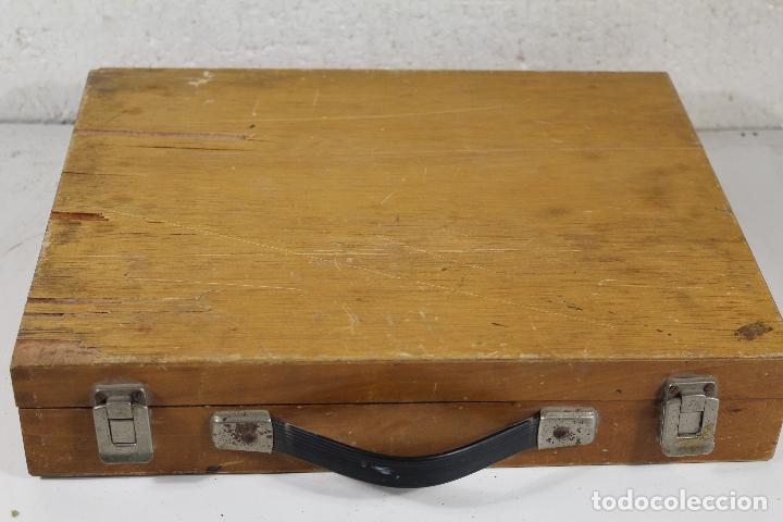 Arte: caja de oleos antigua de pintor - Foto 2