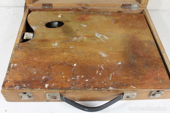 Arte: caja de oleos antigua de pintor - Foto 4