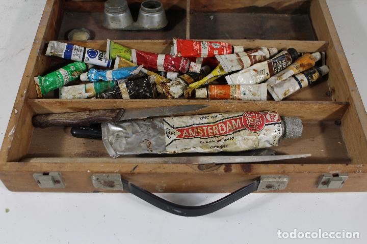 Arte: caja de oleos antigua de pintor - Foto 5