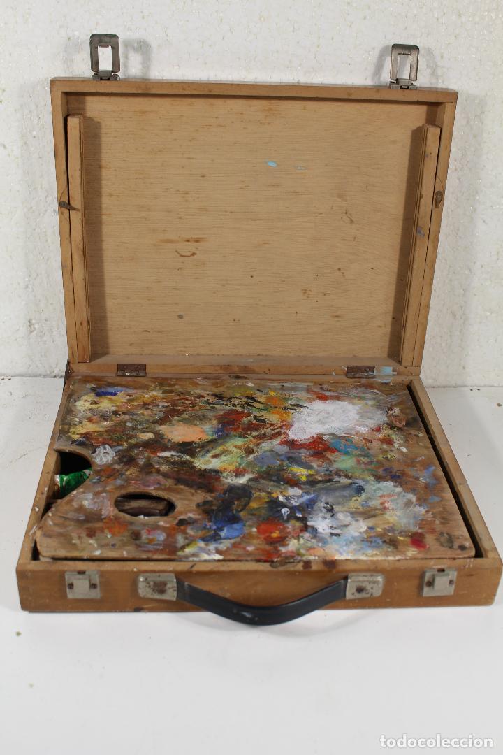 Arte: caja de oleos antigua de pintor - Foto 6