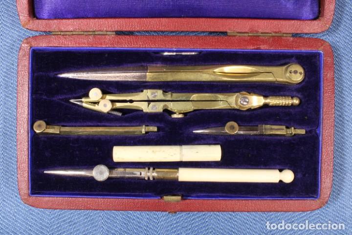 Arte: Caja Compases Jackson Bros LTD. Completa. Jackson Bros LTD. Compass Box. Complete. - Foto 2