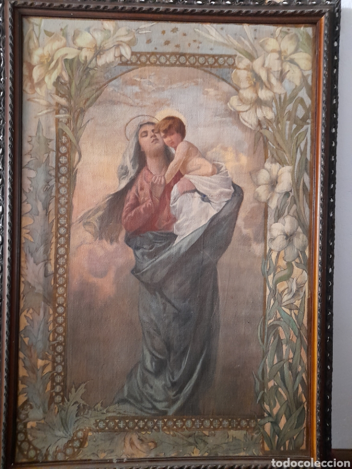 Arte: Antiguo tapiz modernista - Foto 1