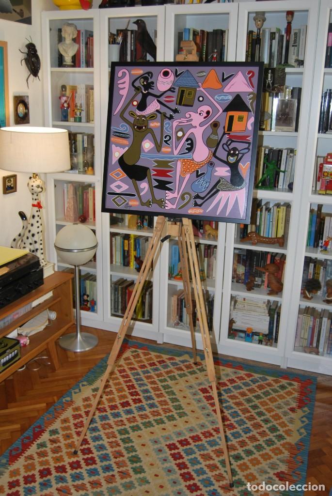 Arte: CABALLETE TELESC&Oacute;PICO DE MADERA - PINTOR - Foto 1