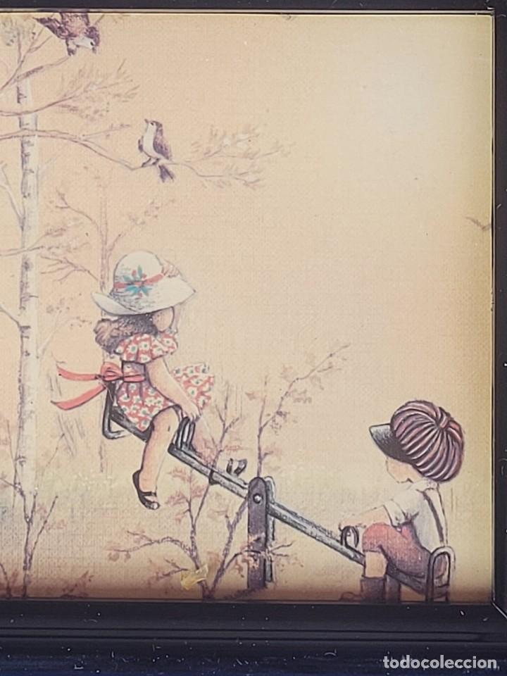 Arte: Dos marcos peque&ntilde;os que representan a dos ni&ntilde;os jugando, conjunto - Foto 6