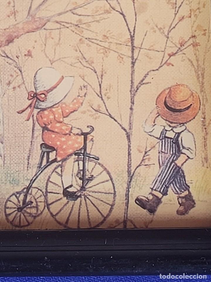 Arte: Dos marcos peque&ntilde;os que representan a dos ni&ntilde;os jugando, conjunto - Foto 7
