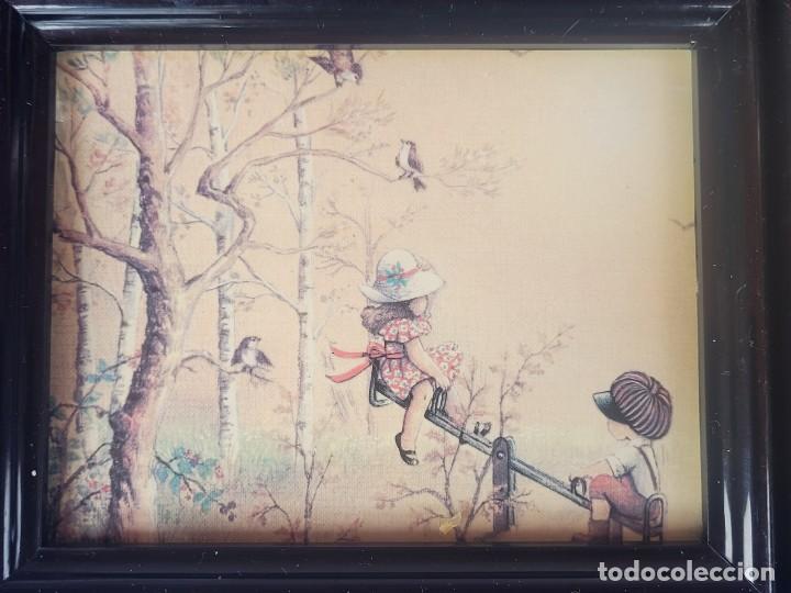 Arte: Dos marcos peque&ntilde;os que representan a dos ni&ntilde;os jugando, conjunto - Foto 10