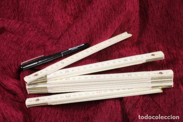 Arte: Regla de madera plegable. 2 m. Folding wooden ruler. - Foto 3