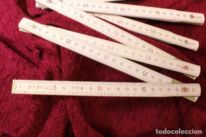 Arte: Regla de madera plegable. 2 m. Folding wooden ruler. - Foto 6
