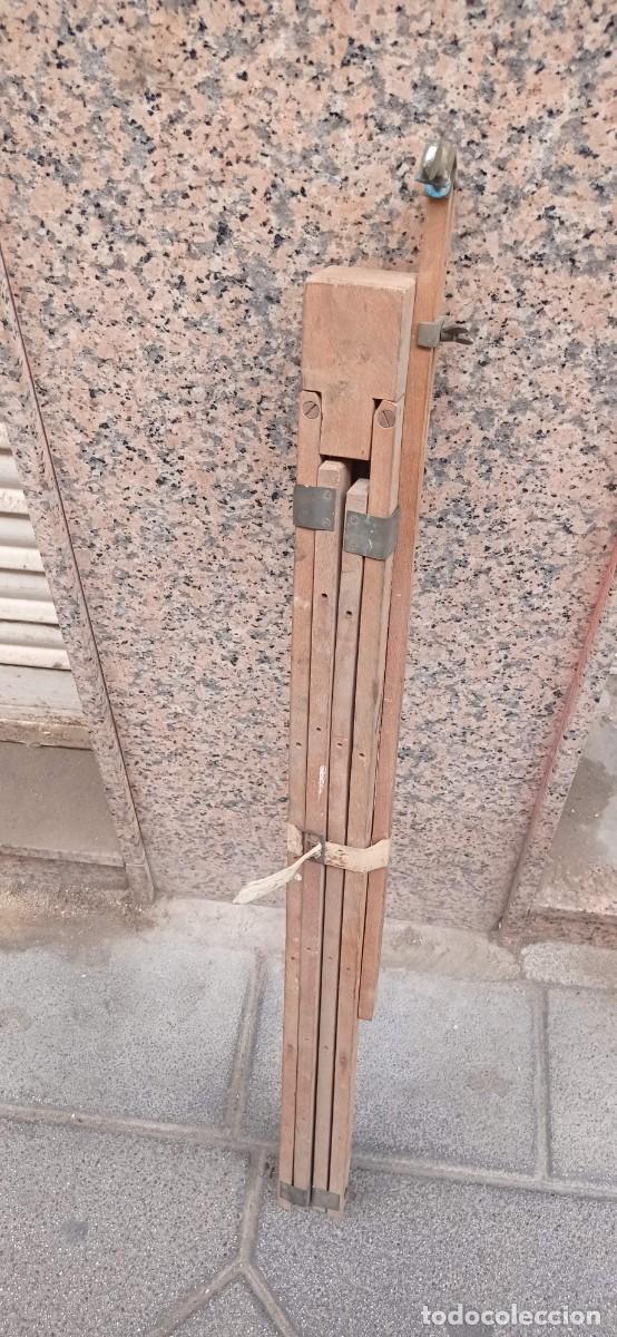 Arte: ANTIGUO CABALLETE PINTOR MADERA PLEGABLE REGULABLE - Foto 8
