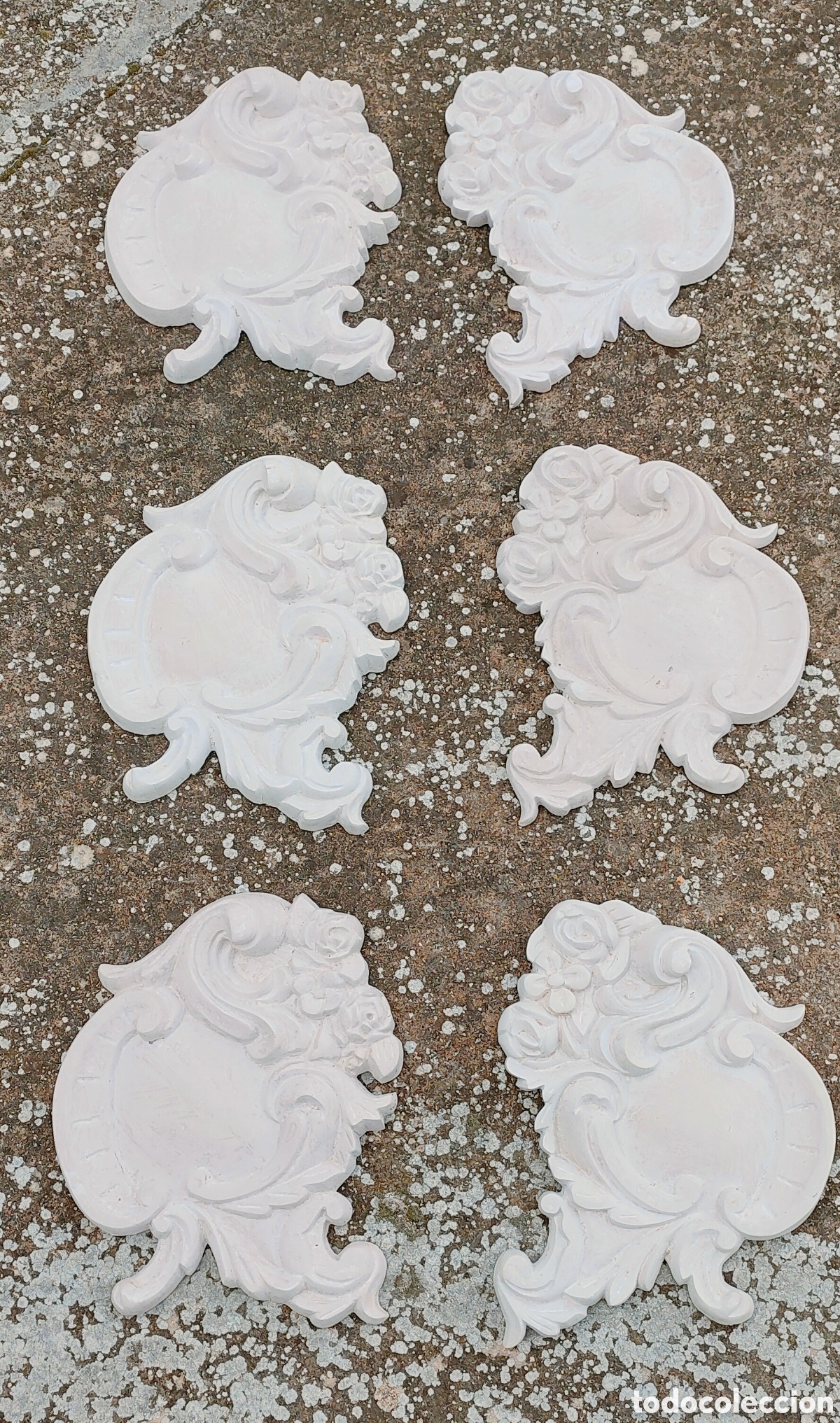 Arte: 3 parejas de adornos de pasta-madera - Foto 1