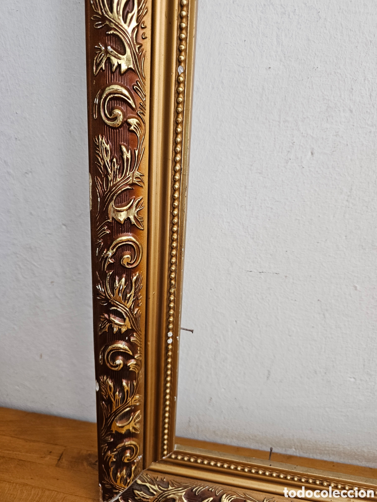 Arte: Marco de madera dorado. Para cuadro. - Foto 2